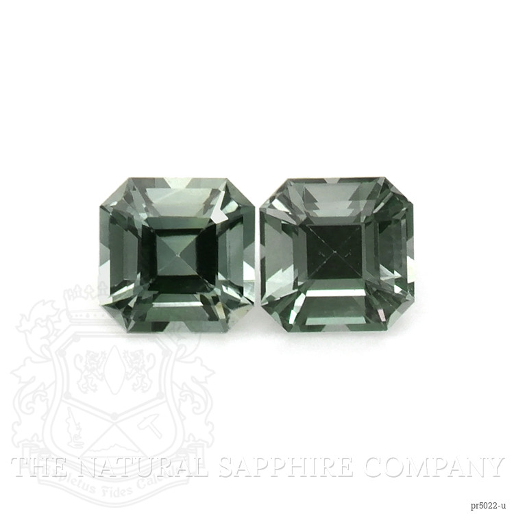0.59 Ct.Tw. Green Sapphire Pair from Ceylon (Sri Lanka)