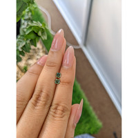 0.53&nbsp;Ct.Tw.Total Carat Weight Green Sapphire Pair from Ceylon (Sri Lanka) Life Style