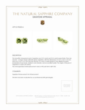 0.46&nbsp;Ct.Tw.Total Carat Weight Yellowish Green Sapphire Pair from Ceylon (Sri Lanka) Appraisal