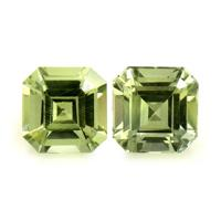 0.46&nbsp;Ct.Tw.Total Carat Weight Yellowish Green Sapphire Pair from Ceylon (Sri Lanka) Video