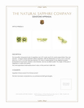 0.53 Ct.Tw.Total Carat Weight Greenish Yellow Sapphire Pair from Ceylon (Sri Lanka) Appraisal