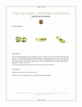 0.49 Ct.Tw.Total Carat Weight Yellowish Green Sapphire Pair from Ceylon (Sri Lanka) Appraisal