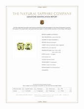 0.49 Ct.Tw.Total Carat Weight Yellowish Green Sapphire Pair from Ceylon (Sri Lanka) Scan Report