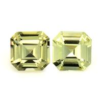 0.49&nbsp;Ct.Tw.Total Carat Weight Yellowish Green Sapphire Pair from Ceylon (Sri Lanka) Video