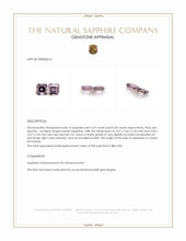 0.57 Ct.Tw.Total Carat Weight Purple Sapphire Pair from Ceylon (Sri Lanka) Appraisal