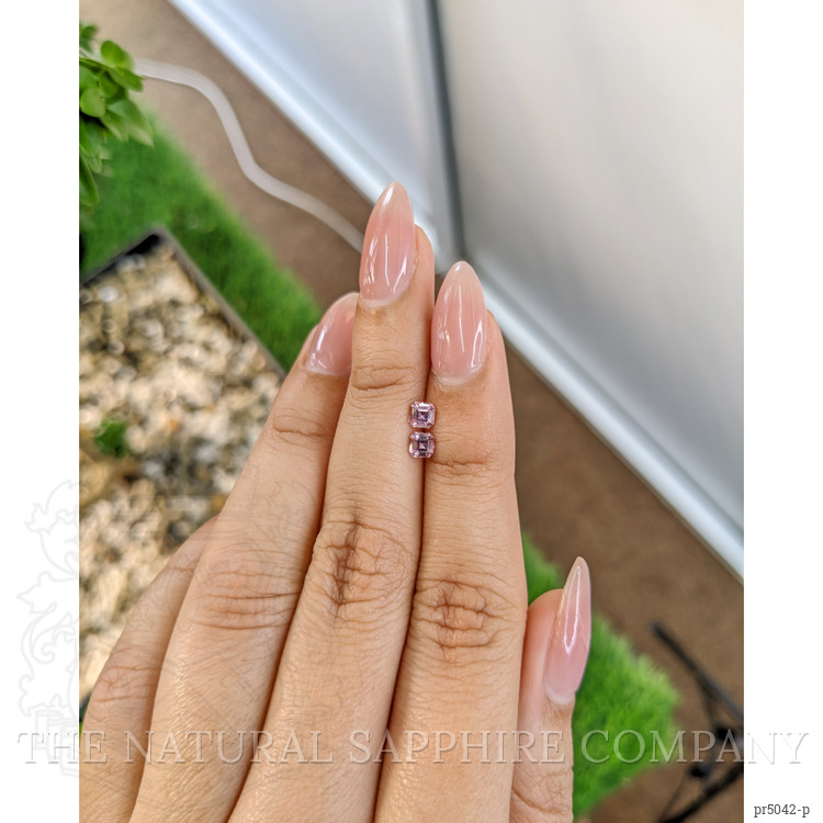 0.59 Ct.Tw. Pink Sapphire Pair from Ceylon (Sri Lanka)
