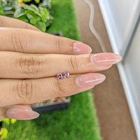 0.43&nbsp;Ct.Tw.Total Carat Weight Pinkish Purple Sapphire Pair from Ceylon (Sri Lanka) Life Style