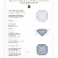 0.43 Ct.Tw.Total Carat Weight Sapphire Pair from Ceylon (Sri Lanka) 3 D Scan Report