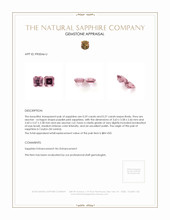 0.56&nbsp;Ct.Tw.Total Carat Weight Purplish Pink Sapphire Pair from Ceylon (Sri Lanka) Appraisal