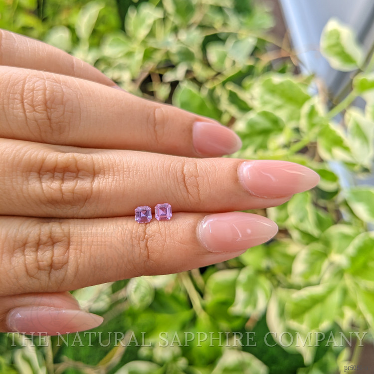 0.51 Ct.Tw. Purple Sapphire Pair from Ceylon (Sri Lanka)