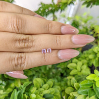 0.48&nbsp;Ct.Tw.Total Carat Weight Purple Sapphire Pair from Ceylon (Sri Lanka) Life Style