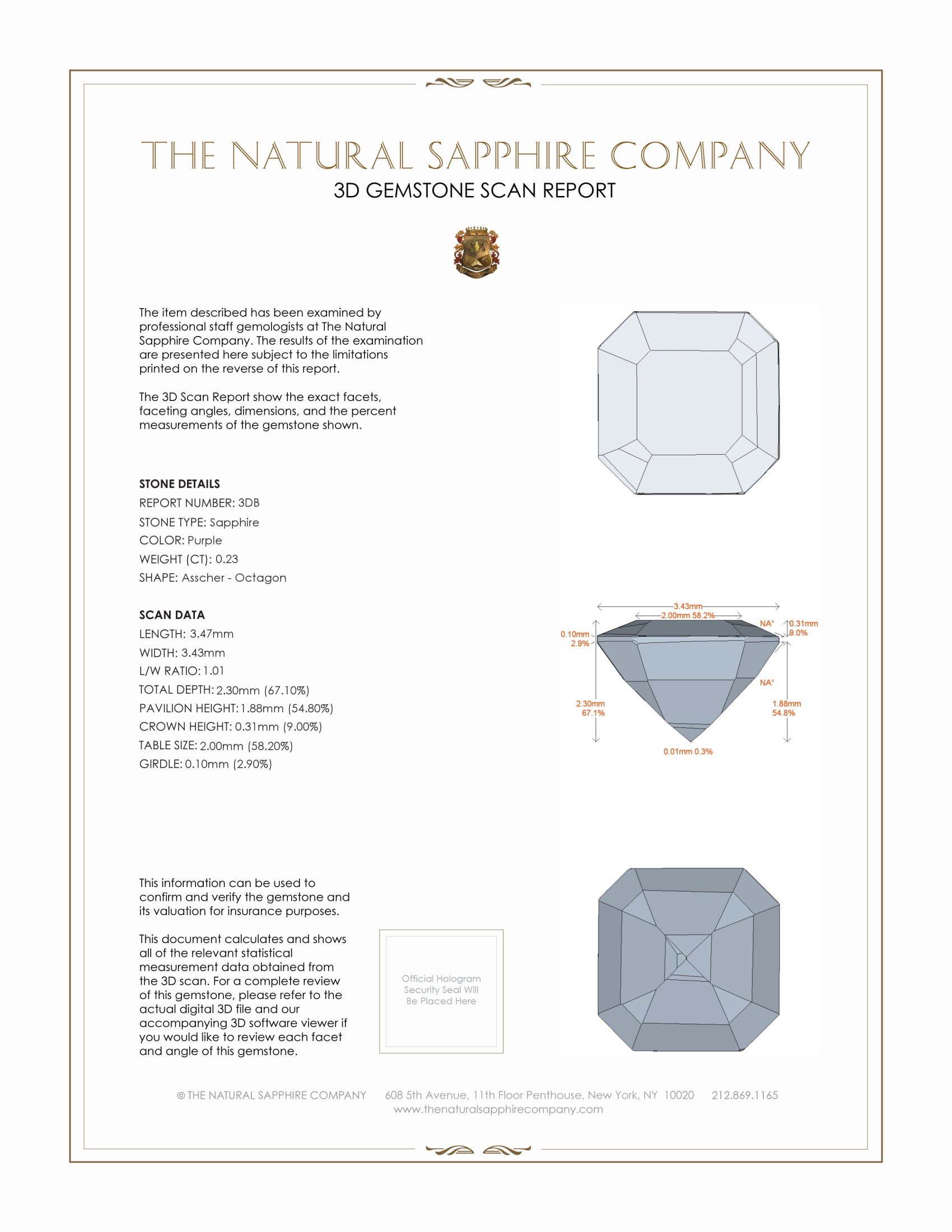 0.48 Ct.Tw. Purple Sapphire Pair from Ceylon (Sri Lanka)