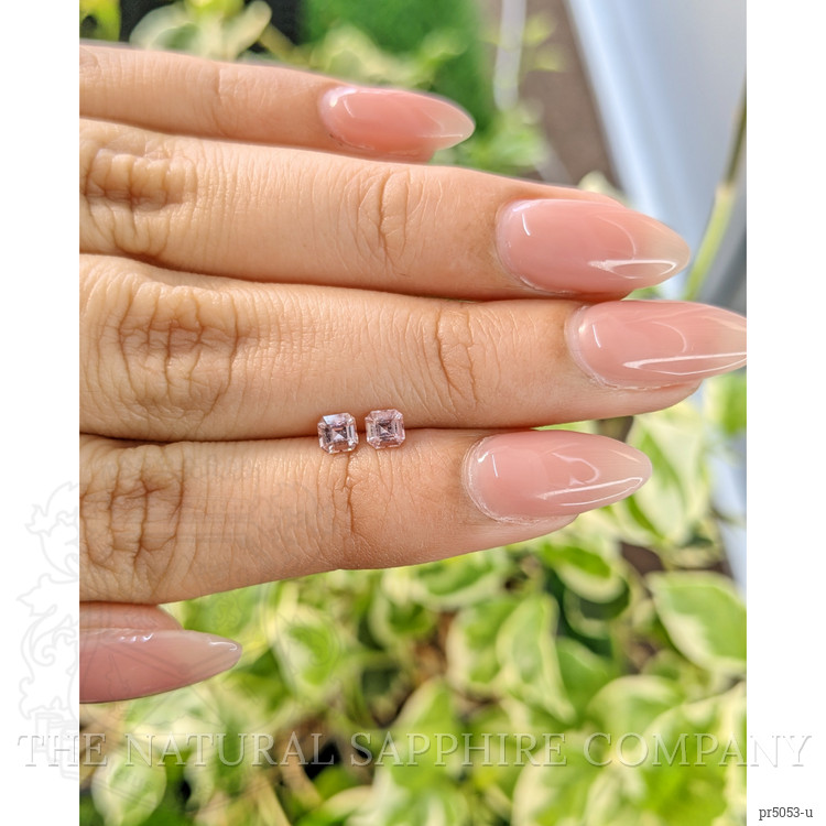 0.56 Ct.Tw. Peach Sapphire Pair from Ceylon (Sri Lanka)