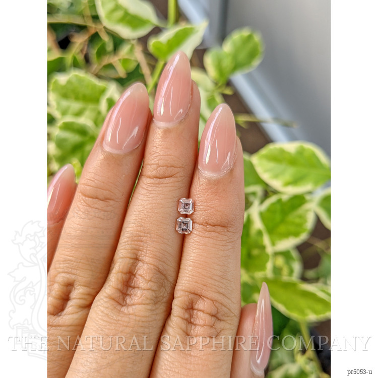 0.56 Ct.Tw. Peach Sapphire Pair from Ceylon (Sri Lanka)