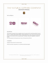 0.52 Ct.Tw.Total Carat Weight Purple Sapphire Pair from Ceylon (Sri Lanka) Appraisal
