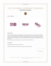 0.52 Ct.Tw.Total Carat Weight Purple Sapphire Pair from Ceylon (Sri Lanka) Appraisal