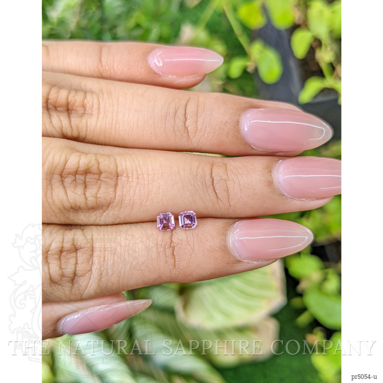 0.52 Ct.Tw. Purple Sapphire Pair from Ceylon (Sri Lanka)