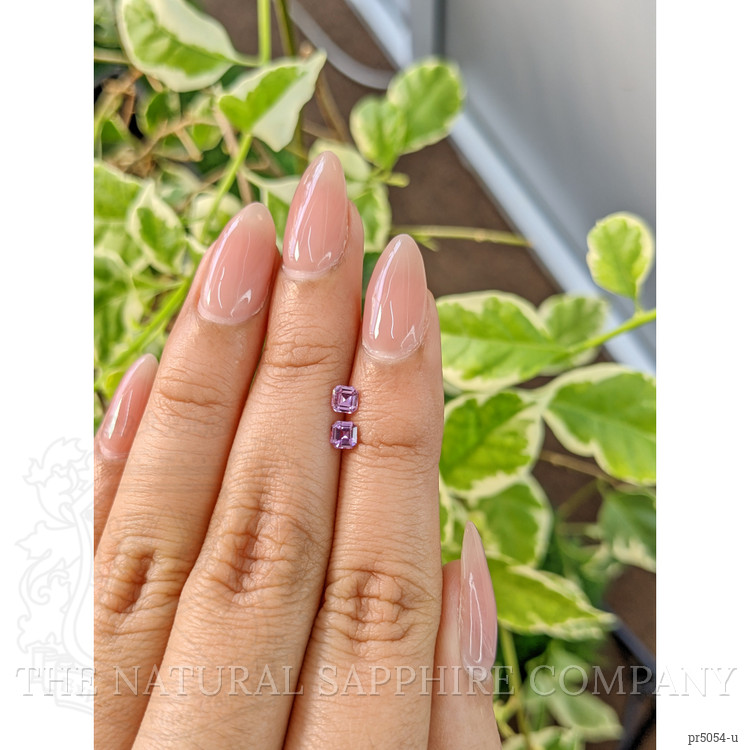 0.52 Ct.Tw. Purple Sapphire Pair from Ceylon (Sri Lanka)