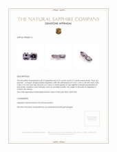 0.52&nbsp;Ct.Tw.Total Carat Weight Purple Sapphire Pair from Ceylon (Sri Lanka) Appraisal