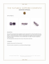 0.52 Ct.Tw.Total Carat Weight Purple Sapphire Pair from Ceylon (Sri Lanka) Appraisal