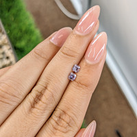 0.52&nbsp;Ct.Tw.Total Carat Weight Purple Sapphire Pair from Ceylon (Sri Lanka) Life Style