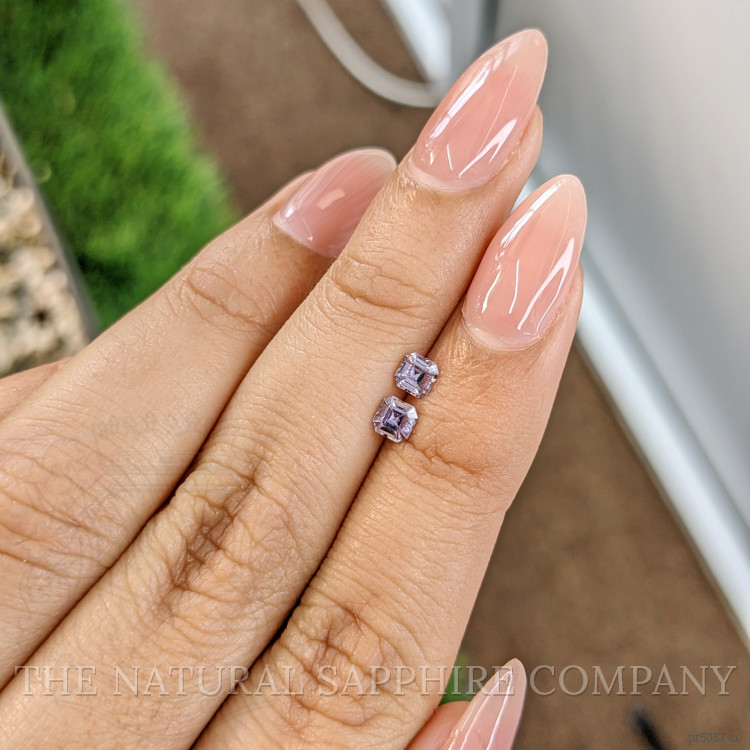 0.52 Ct.Tw. Purple Sapphire Pair from Ceylon (Sri Lanka)