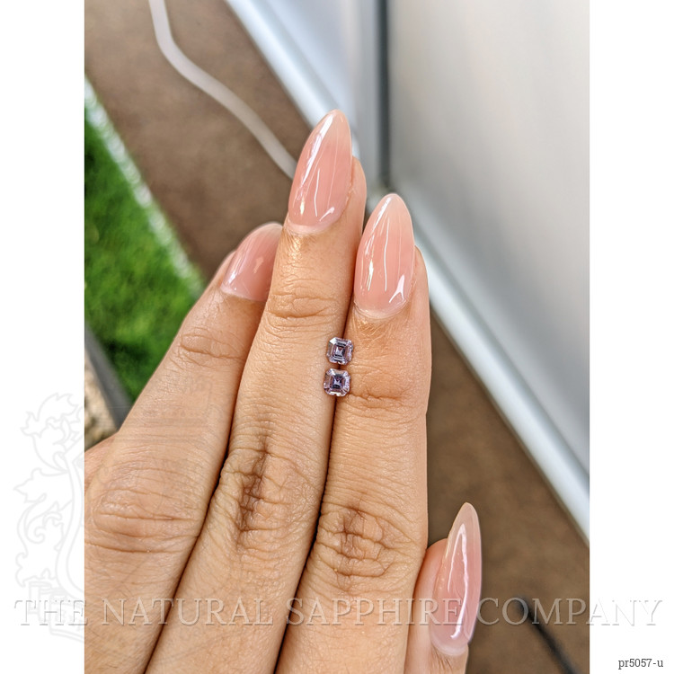 0.52 Ct.Tw. Purple Sapphire Pair from Ceylon (Sri Lanka)