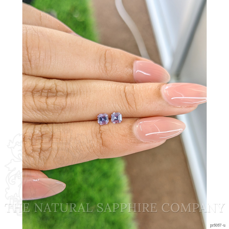 0.52 Ct.Tw. Purple Sapphire Pair from Ceylon (Sri Lanka)