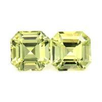 0.51&nbsp;Ct.Tw.Total Carat Weight Yellowish Green Sapphire Pair from Ceylon (Sri Lanka) Video