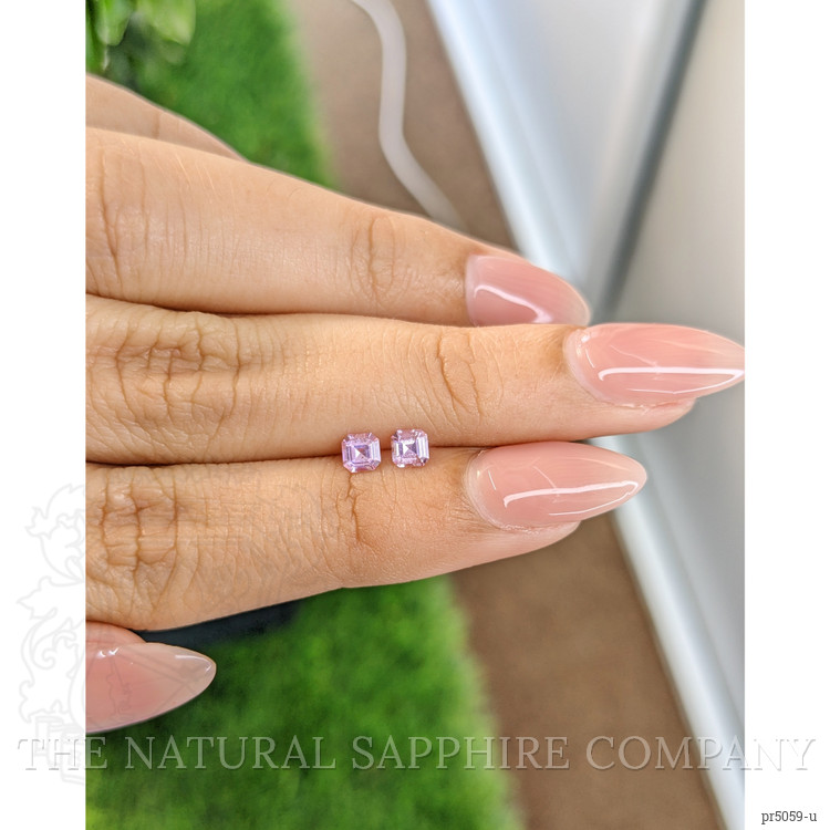 0.47 Ct.Tw. Pinkish Purple Sapphire Pair from Ceylon (Sri Lanka)