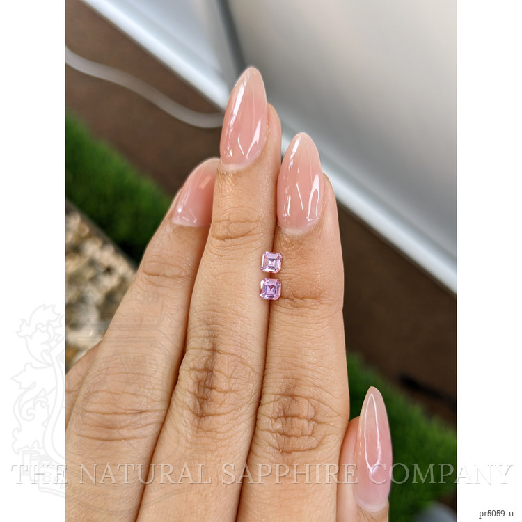 0.47 Ct.Tw. Pinkish Purple Sapphire Pair from Ceylon (Sri Lanka)