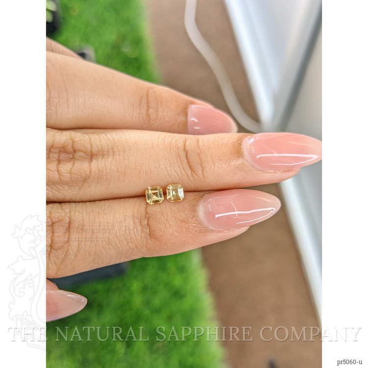 0.54 Ct.Tw. Peach Sapphire Pair from Ceylon (Sri Lanka)