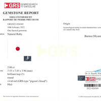 4.03 Ct.Tw.Total Carat Weight Ruby Pair from Burma (Myanmar) Scan Report