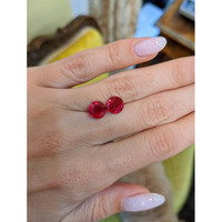 4.03&nbsp;Ct.Tw.Total Carat Weight Ruby Pair from Burma (Myanmar) Life Style