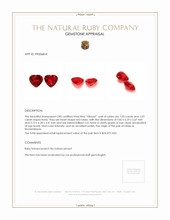 2.06 Ct.Tw.Total Carat Weight Ruby Pair from Mozambique Appraisal