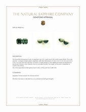 0.55 Ct.Tw.Total Carat Weight Green Sapphire Pair from Ceylon (Sri Lanka) Appraisal