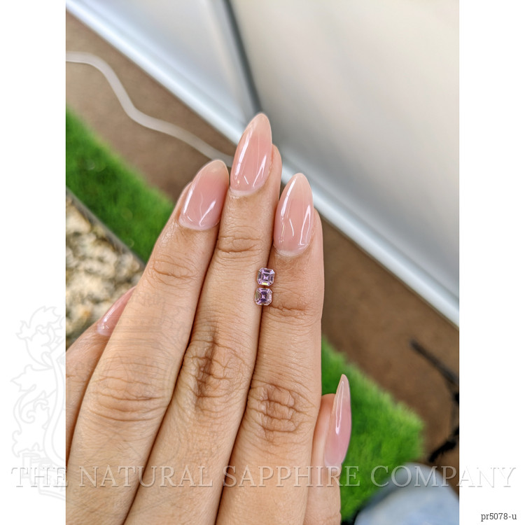 0.53 Ct.Tw. Purple Sapphire Pair from Ceylon (Sri Lanka)