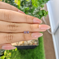 0.53&nbsp;Ct.Tw.Total Carat Weight Purple Sapphire Pair from Ceylon (Sri Lanka) Life Style