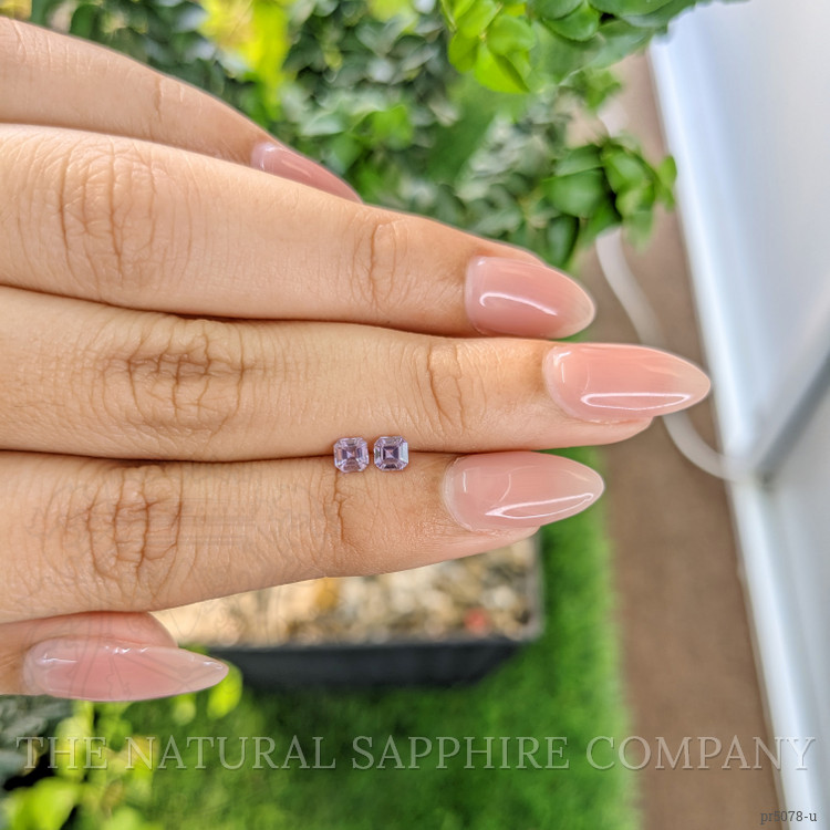 0.53 Ct.Tw. Purple Sapphire Pair from Ceylon (Sri Lanka)