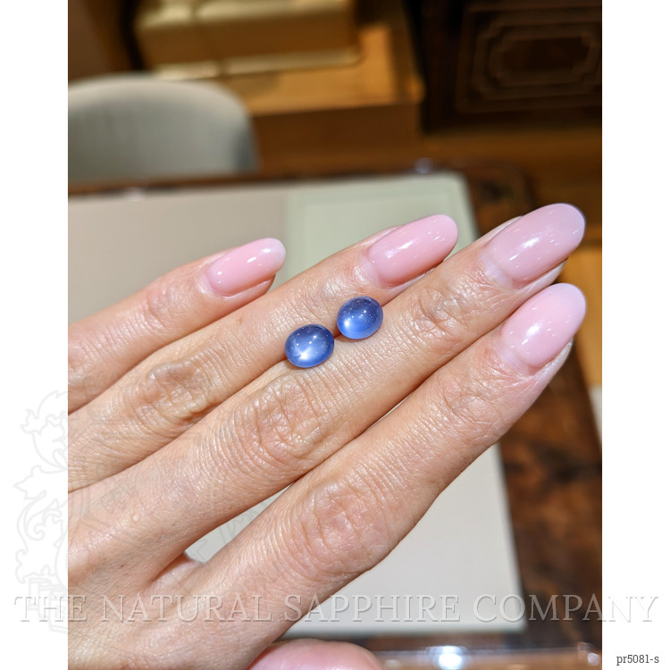 3.40 Ct.Tw. Blue Star Sapphire Pair from Burma (Myanmar)