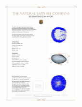 3.40&nbsp;Ct.Tw.Total Carat Weight Blue Star Sapphire Pair from Burma (Myanmar) 3 D Scan Report