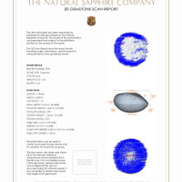 3.40 Ct.Tw.Total Carat Weight Blue Star Sapphire Pair from Burma (Myanmar) 3 D Scan Report