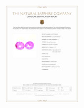 3.40 Ct.Tw.Total Carat Weight Pink Star Sapphire Pair from Burma (Myanmar) Scan Report
