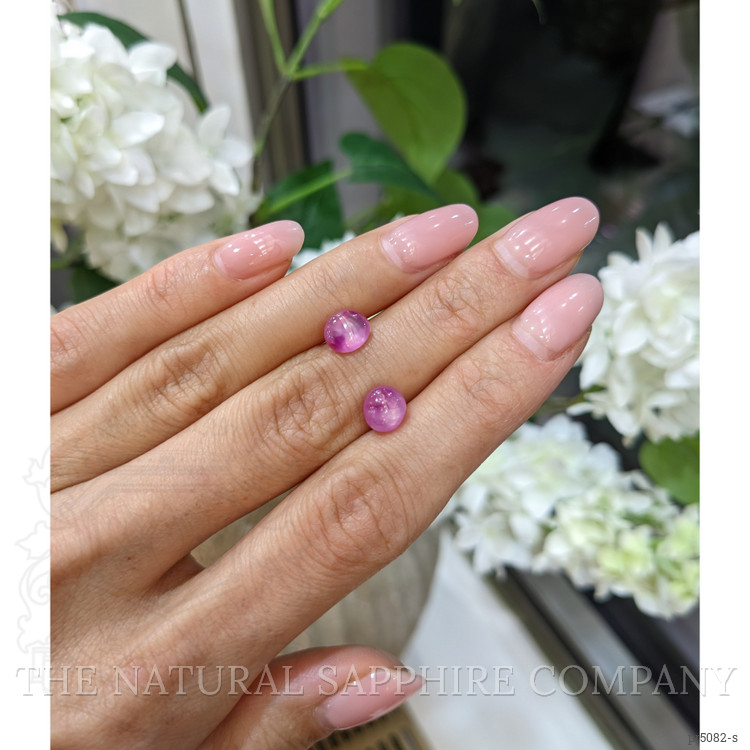 3.40 Ct.Tw. Pink Star Sapphire Pair from Burma (Myanmar)