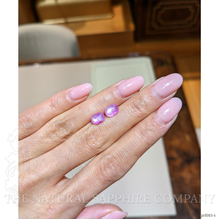 4.00 Ct.Tw. Pink Star Sapphire Pair from Burma (Myanmar)