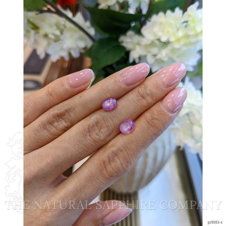 4.00 Ct.Tw. Pink Star Sapphire Pair from Burma (Myanmar)