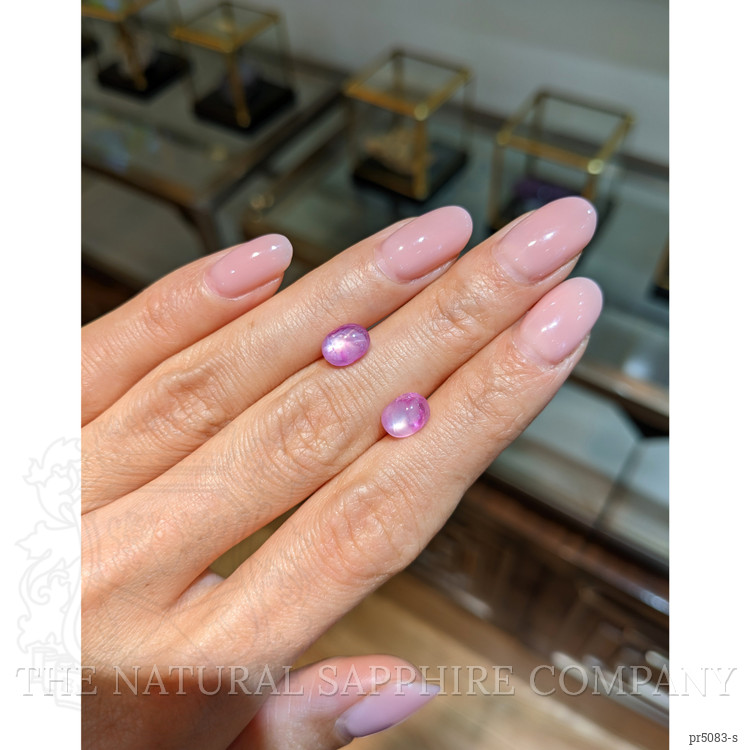 4.00 Ct.Tw. Pink Star Sapphire Pair from Burma (Myanmar)