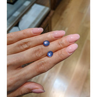 5.20&nbsp;Ct.Tw.Total Carat Weight Blue Star Sapphire Pair from Burma (Myanmar) Life Style