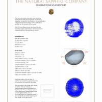 5.20&nbsp;Ct.Tw.Total Carat Weight Blue Star Sapphire Pair from Burma (Myanmar) 3 D Scan Report