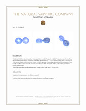 5.04 Ct.Tw.Total Carat Weight Blue Star Sapphire Pair from Burma (Myanmar) Appraisal